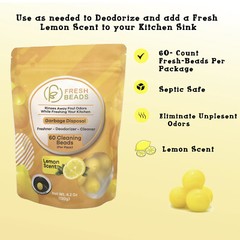 60-Count Sink Garbage Disposal Cleaner, Freshener & Deodorizer Lemon Scent Capsu