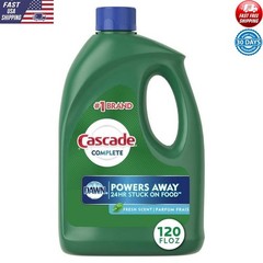Dishwasher Detergent Gel Fresh Scent 120 fl oz Phosphate Free 2X Cleaning Power