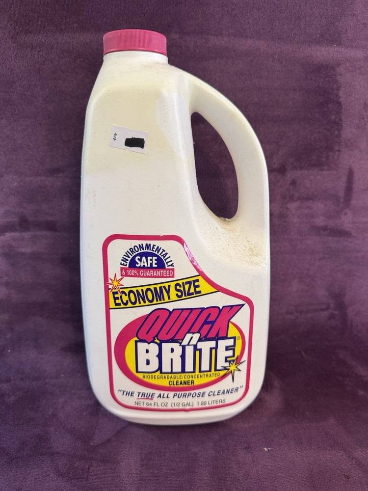 Quick ’n Brite All-Purpose Liquid Cleaner 64 oz Makes Up to 256 Bottles NOS