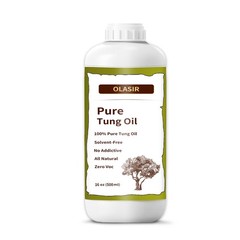 16 oz 100% Natural Pure Tung Oil for Wood Finishing Food Grade Safe, Waterpro…