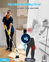 S&DElectric Spin Scrubber for Cleaning Bathroom: Cordless Power Shower Scru