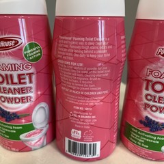 3x Power House Foaming Toilet Cleaner Powder 10.5 oz Each New DHH