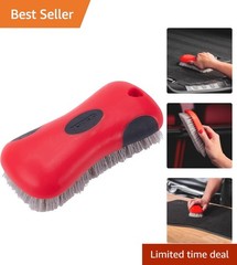 Lightweight Stiff Bristle Carpet Brush for Home & Automotive Upholstery Cleaning