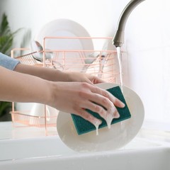 50 Pcs Dish Scrubber Scouring Pads Reusable Household Scrub Pads