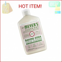 MRS. MEYER’S CLEAN DAY Baking Soda Cream Cleaner, Cuts Grease, Scratch-Free Poli