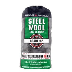 12 Steel Wool Pads – Medium Coarse Grade #2 by Rhodes American for Home Projects