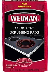 3 WEIMAN COOK TOP Scrub Cleaning SCRUBBING PADS for Ceramic Glass cooktop clean