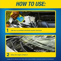 (2 pack) Washer Fluid Additive 16.9 oz Bottle for Enhanced Cleaning