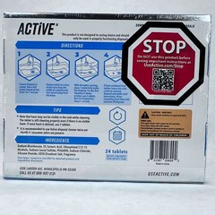 Active Disposal Cleaner 1-Year Supply 24 Tabs Cleans Deodorizes NEW SEALED BOX