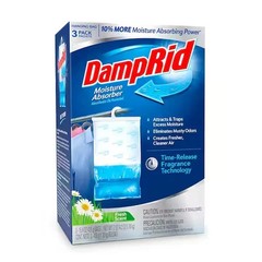 3 PACK -DampRid Fresh Scent Hanging Moisture Absorber,16oz Eliminates Musty Odor