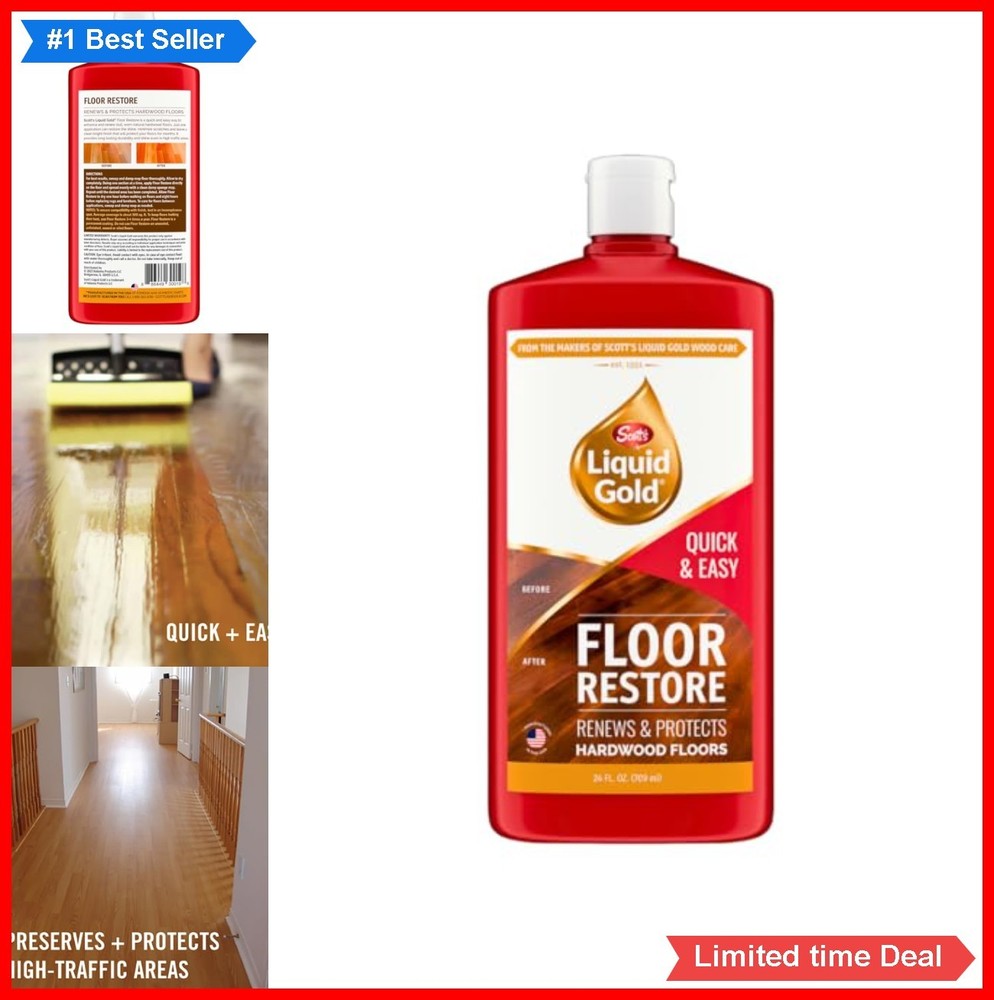 Wood Floor Restore Liquid 24 Fl Oz Hardwood Cleaner Polish Scratch Repair Shine