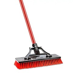 13.5″ Heavy Duty Floor Scrub Brush Extra Large Steel Handle Deck Patio Cleaner