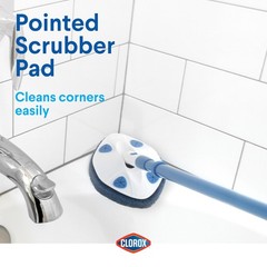 Clorox Extendable Tub and Tile Scrubber with Extra Pad