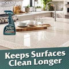 HOPE’S Perfect Granite & Marble Countertop Cleaner Refill, Stain Remover & Polis