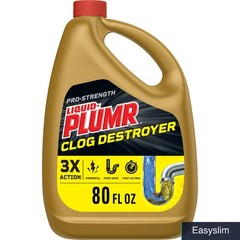 Drain Cleaner Clog Destroyer Pro-Strength Septic Safe All Pipes 80 Fl Oz
