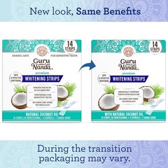 GuruNanda Teeth Whitening Strips – 7-Day Treatment with Non-Slip, Dry Strip Tech