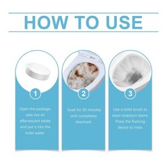 Disposable Toilet Bowl Cleaners (12-120 Tablets) Odor Eliminator, Fresh Scent