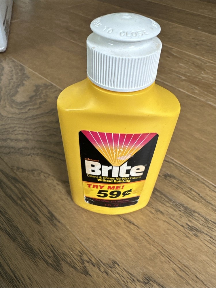 VTG 1982 Johnson Brite Floor Shine Cleaner Discontinued 6 Fl Oz NOS Movie Prop