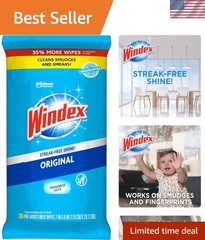 Sparkling Clean Made Easy: 38 Count Biodegradable Glass Wipes – Scent
