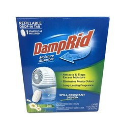 New DampRid Drop-In Tab Moisture Absorber Starter Kit Eliminates Odor