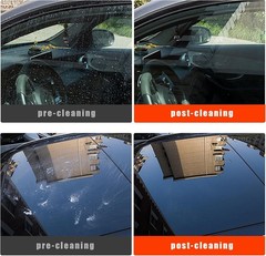 Ultimate Streak-Free Car Window Cleaning Tool with 4 Washable Microfiber Pads