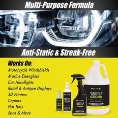 Multi-Purpose Plastic and Acrylic Cleaner Spray, 4 fl Oz, Streak-Free 2 Pack