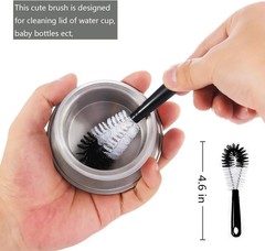 ALINK 8-Pack Bottle Cleaning Brush Set – Long Handle Black Bottle Cleaner for Wa