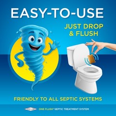 One Flush Septic Tank Treatment Packets – 1 Year Supply of Dissolvable Septic…
