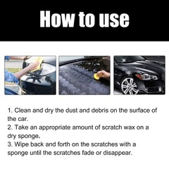 1~5x Car Scratch Repair Wax, Car Scratch Remover Wax with Sponge and Towel 120ml