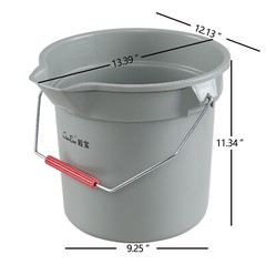 4 PCS Heavy-Duty Utility Bucket Commercial Plastic Cleaning Water Pail W/ Handle