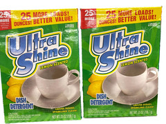 Lot (2) The Home Store Ultra Shine Lemon Scented Dish Detergent 25 oz FREE SHIP.