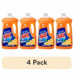 (4Pack) Ajax Ultra Liquid Dish Soap Orange Scent, Triple Action, 90 fl oz Bottle