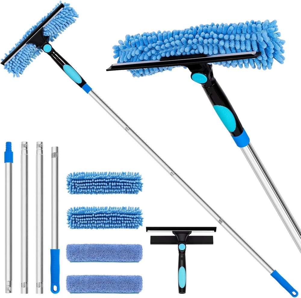Professional 72” Window Squeegee Cleaning Washing Tool/Kit with Extension Po…