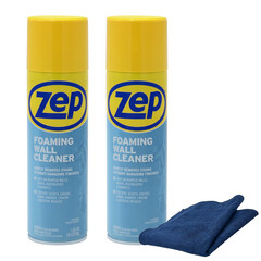 Foaming Wall Cleaner 18 Oz (2 Units) and a Blue Microfiber Rag Ecbd026-2-Pack Pa