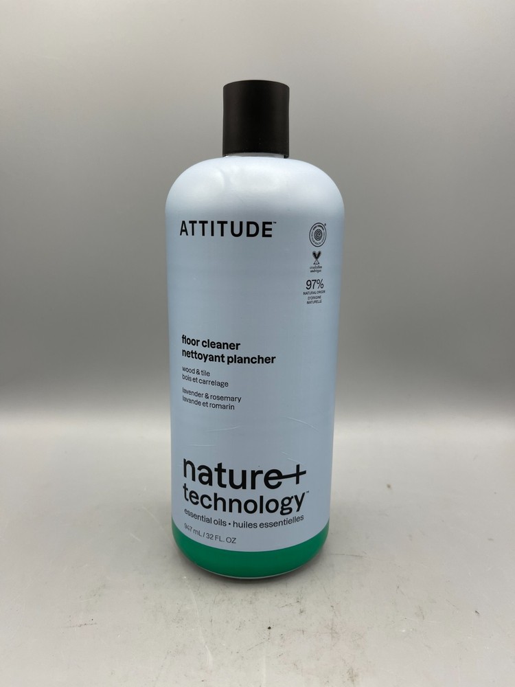 ATTITUDE Floor Cleaner Lavender & Rosemary 32 Fl Oz Natural Origin EWG Verified