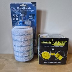 Drill Brush Set + RotoScrub 7pc Kit Power Scrubber Cleaning Attachments