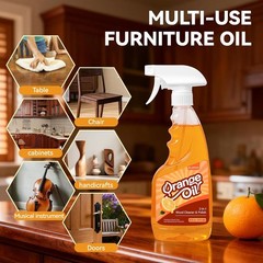 Natural Orange Oil Wood Cleaner Polish Spray – 2-Pack, 32oz Total