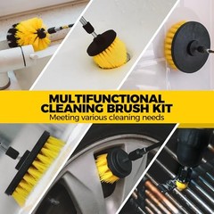 30 Piece Drill Brush Attachment Set Nylon Sponge Wool Cleaning Kit
