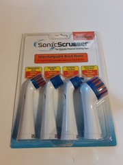 Sonic Scrubber Bathroom Power Cleaner Interchangeable Brushes New