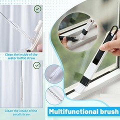 16Pcs Crevice Cleaning Brush Set, Hard Bristle Scrub Brushes Tools for Deep C…
