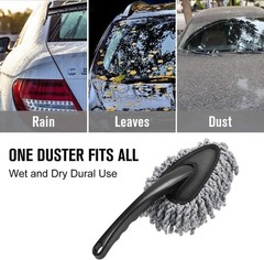 Compact Reusable Car Dusting Tool – Soft Microfiber Brush for Gentle Cleaning
