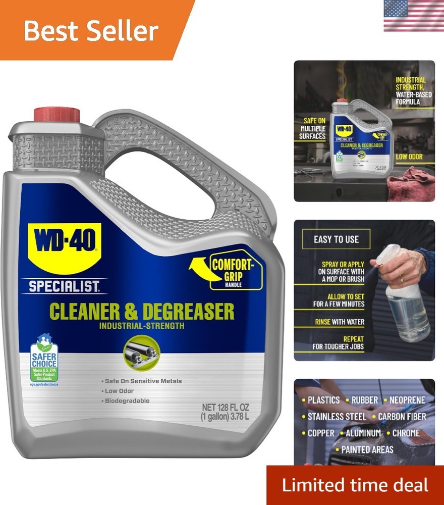 Eco-Friendly Industrial Cleaner & Degreaser, 1 Gallon, Non-Flammable & Low-Odor