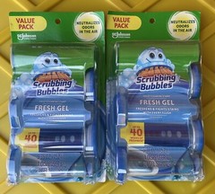 Scrubbing Bubbles RAINSHOWER Gel Toilet Cleaning Stamp LOT OF 2 NEW IN PACKAGE