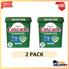2 Pack Cascade Complete ActionPacs 78 Count Fresh Scent Dishwasher Power