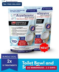 Accelerator by Dr. Pooper Toilet Bowl and Septic Cleaner – Foaming Bio-Activated