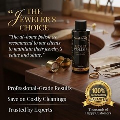 Gold Jewelry Cleaner Liquid Polish 1.7 Oz – Ecofriendly Formula Works Effortl…