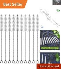 Professional Quality 10-Pack 12mm Straw Brush Set – Effortless Cleaning Solution