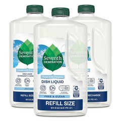Seventh Generation Free & Clear Dish Liquid Soap Pack Of 3 Plant Based 50 Fl Oz