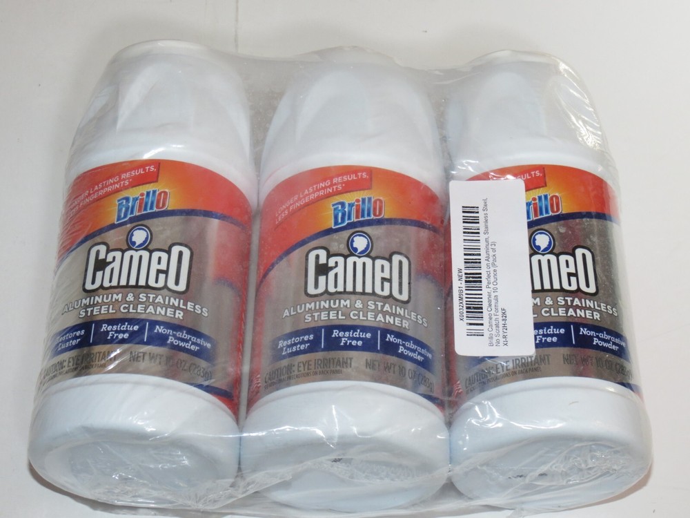 t1 Brillo Cameo Non-Abrasive Aluminum Stainless Cleaner Lot of 3