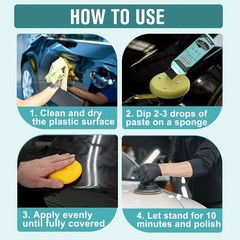 2PCS Plastic Clarify for Cars, Waterless Spray Wax, Plastic Clarify, All-In-One